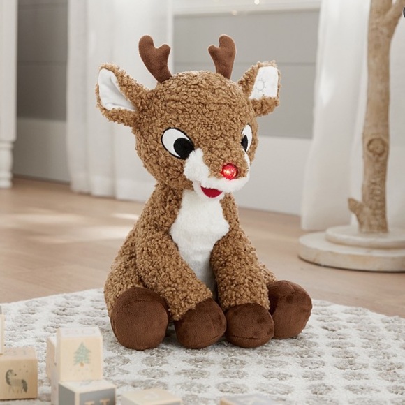 Pottery Barn Other - Pottery Barn Rudolph The Red Light Up Nose Reindeer New Sold Out 🦌